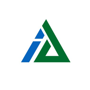 Kurumsal harf A ve logo tasarım üçgen vektör.