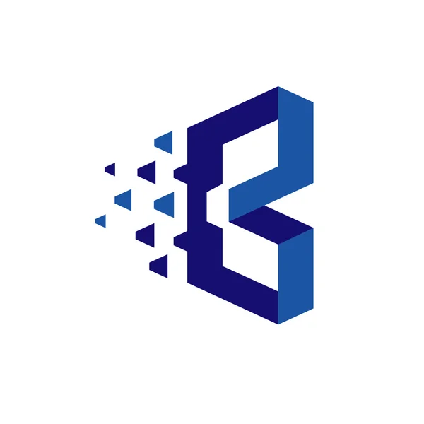 Креативна літера b, вектор логотипу технології B — стоковий вектор