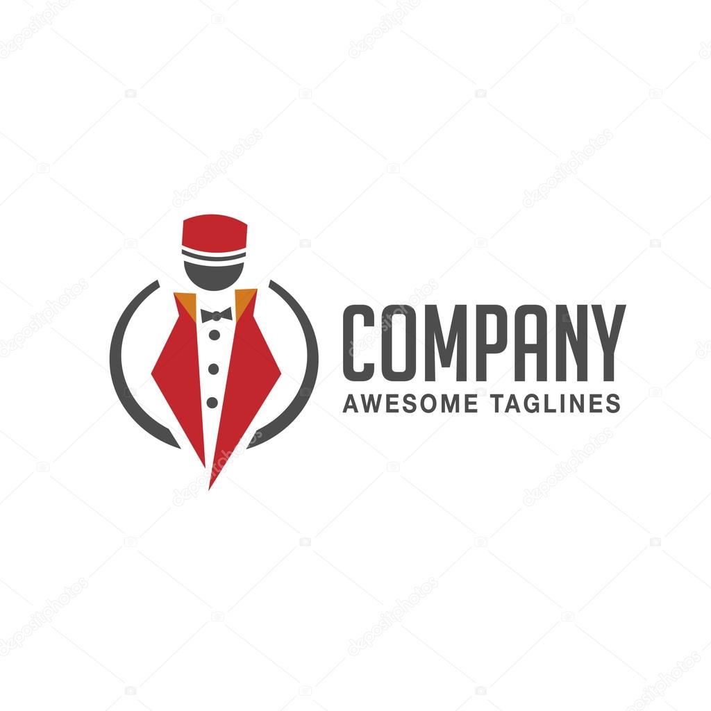 Concierge,doorman, porter, doorkeeper, concierge logo concept