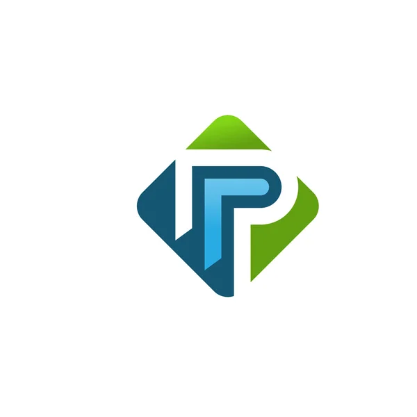 Letra P logo concepto — Vector de stock