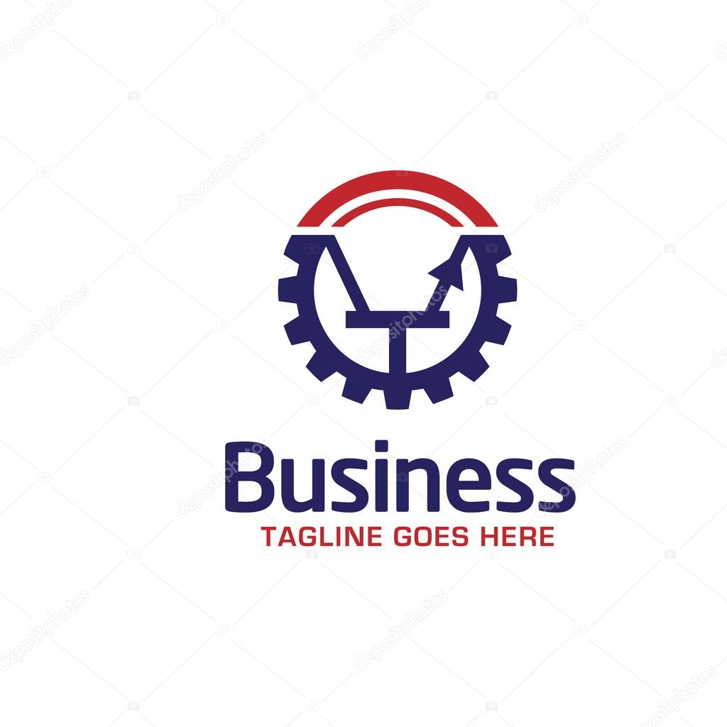 Electricity - vector logo concept illustration, Gear logo, Factory logo, Technology logo, Mechanical logo, Vector logo template