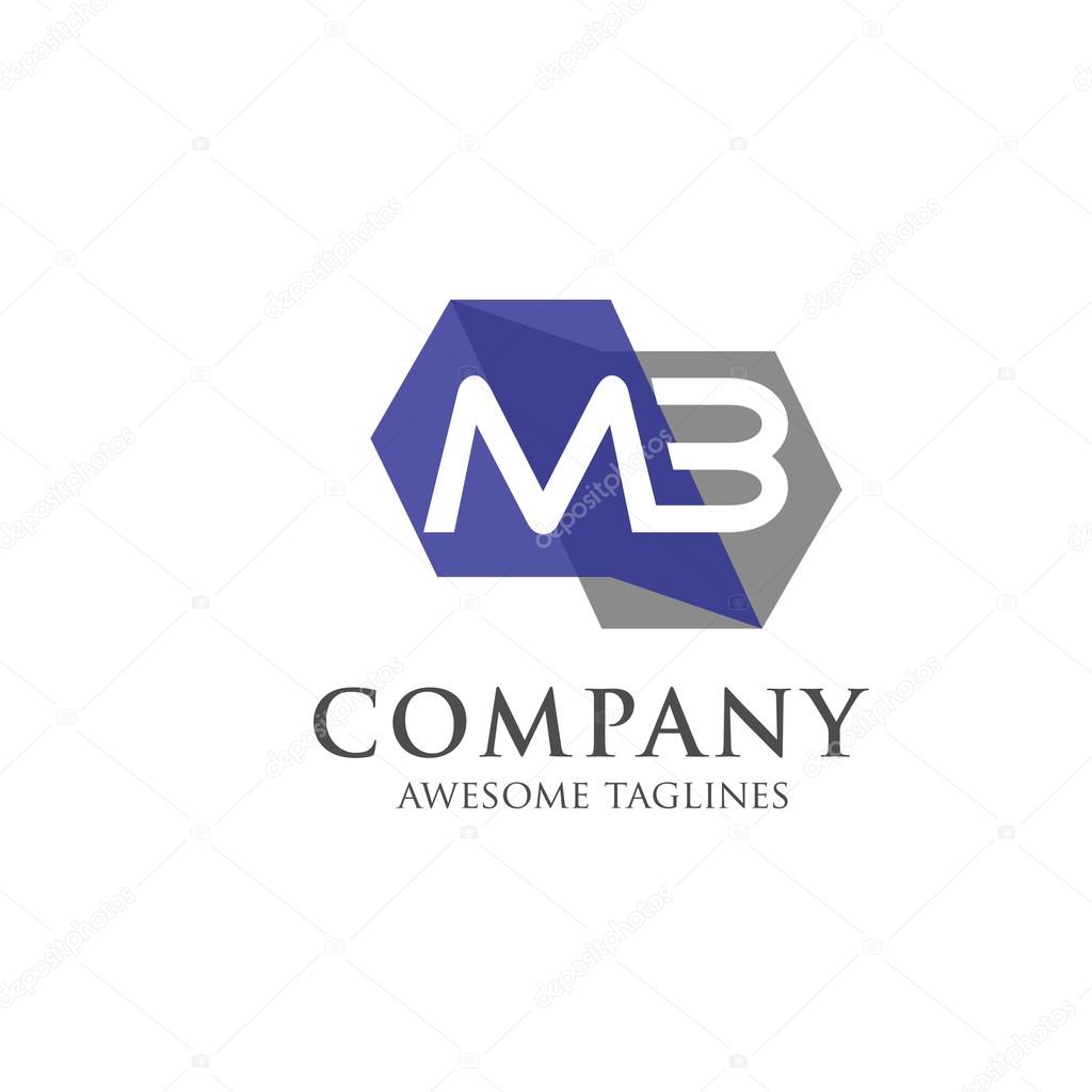 Simple elegant letter MB  logo icon vector template