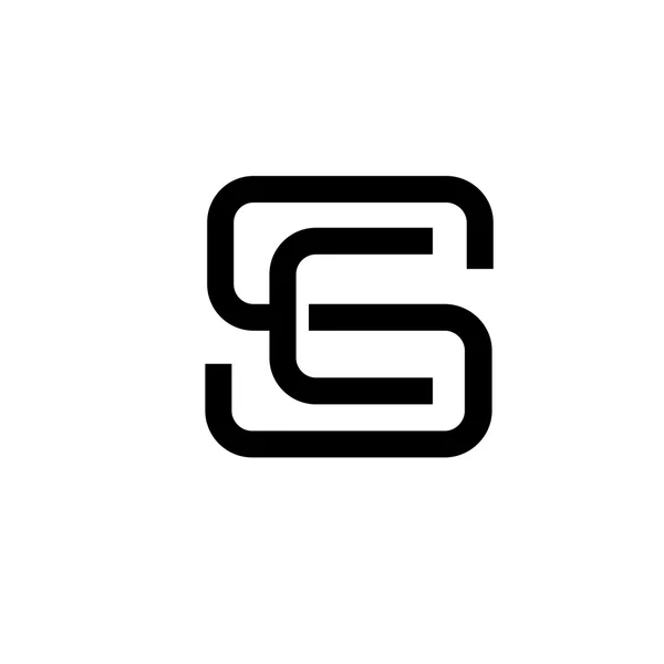 Letra SE, logotipo de SC concrpt — Vector de stock