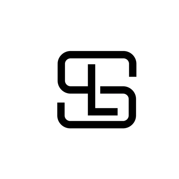 Lettera SL logo concept — Vettoriale Stock