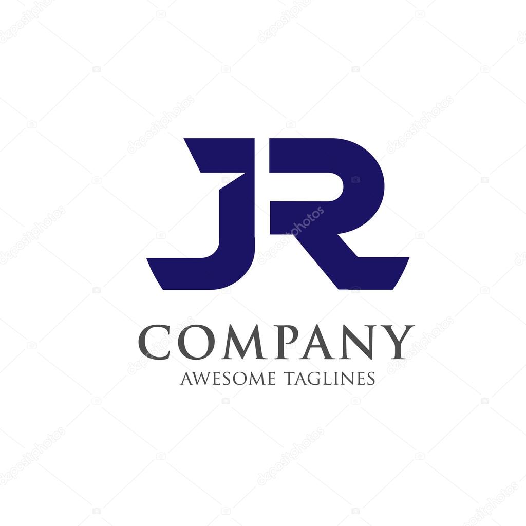 Creative letter JR logo concept, innovative JR letter icon
