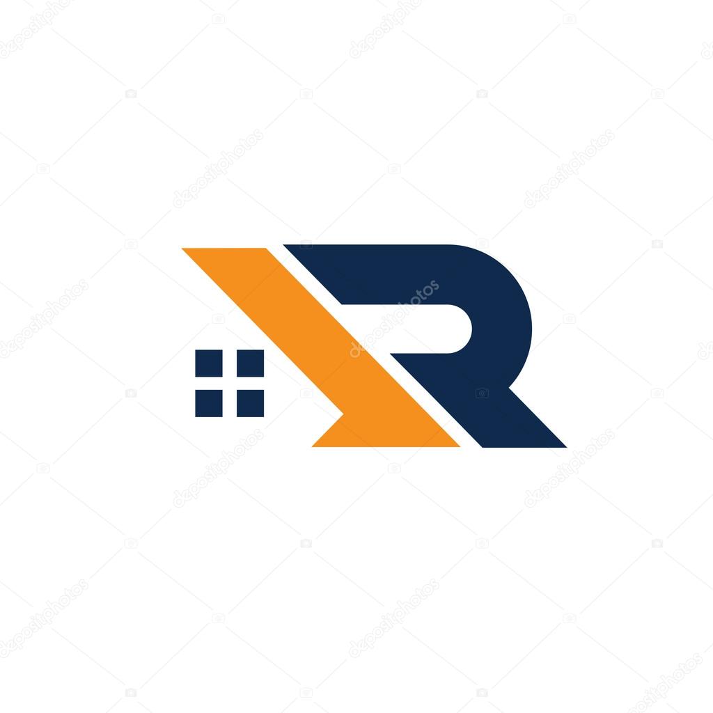 Letter AR with house concept Business design template logo vector