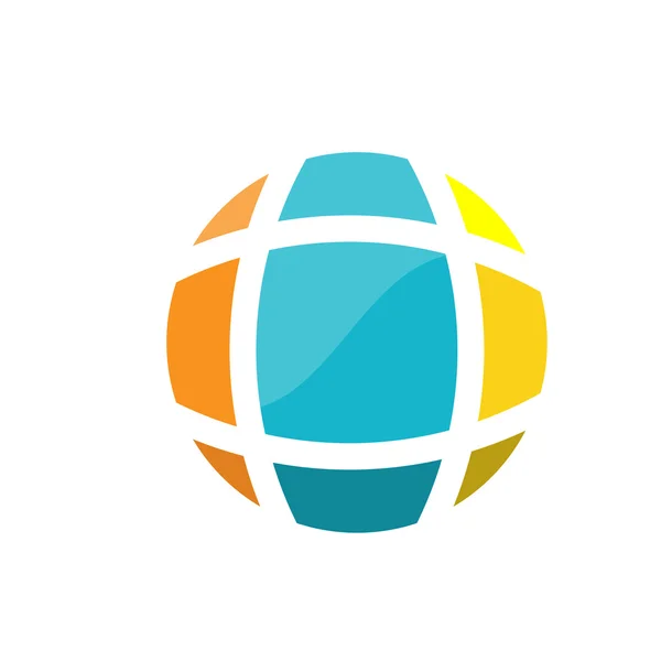 Abstrait globe terrestre logo — Image vectorielle