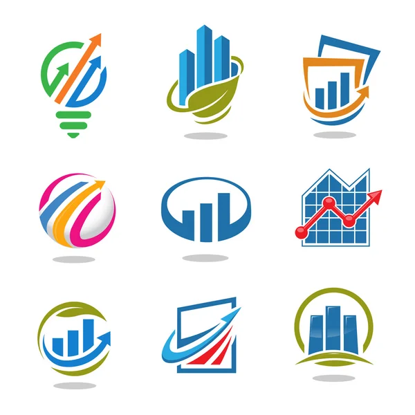Найкращий набір логотипів бізнес-маркетингу — стоковий вектор