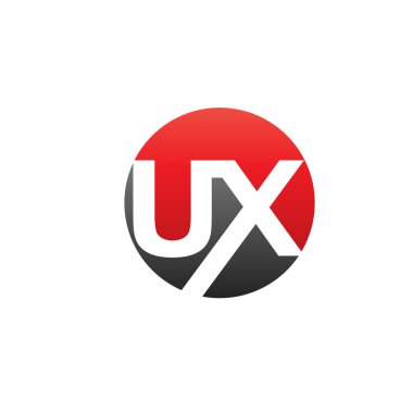 yaratıcı mektup Ux simgesi logo kavramı