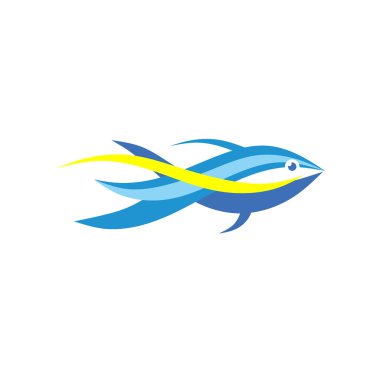 Balık soyut logo şablonu