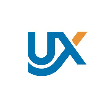 yaratıcı mektup Ux logo kavramı