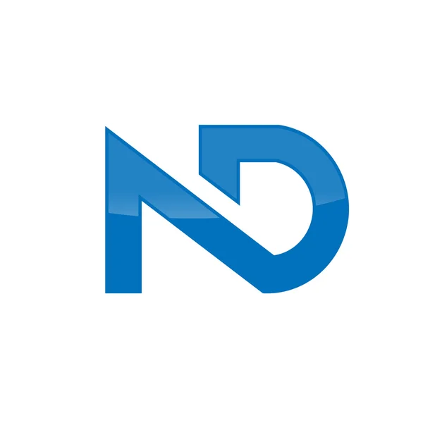 Élégante lettre ND logo concept — Image vectorielle