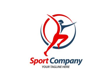 İlham verici yaratıcı logo tasarımı. Pozitif logo. İnsan konsepti logosu işareti. Spor fitness logosu. Sağlık hizmeti logosu