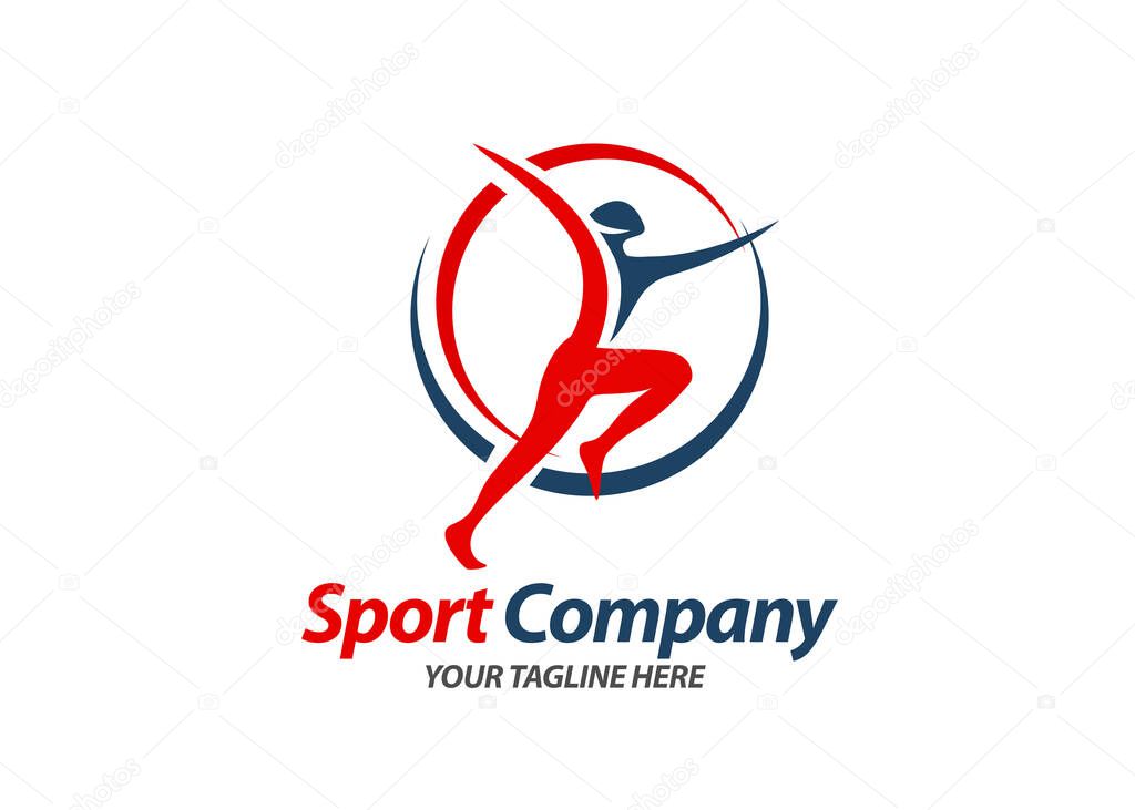 Inspiration creative logo design. Positive logo. Human concept logo sign. Sport fitness logo. Health care logo