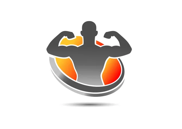 Logo Fitness Design Logotipo Esporte Fitness Gym Logo Icon Design —  Vetores de Stock