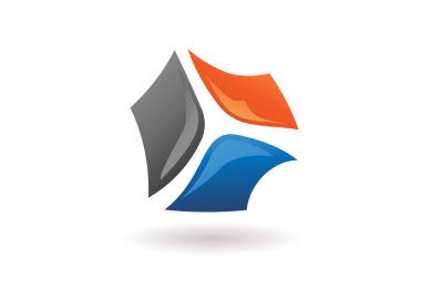 kağıt rengi soyut iş logosu tasarım vektör ögesi