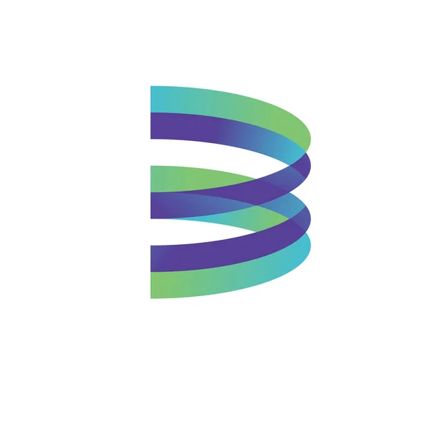 Letter Color Half Oval Shapes Vector Logo Illustration — Stock Vector