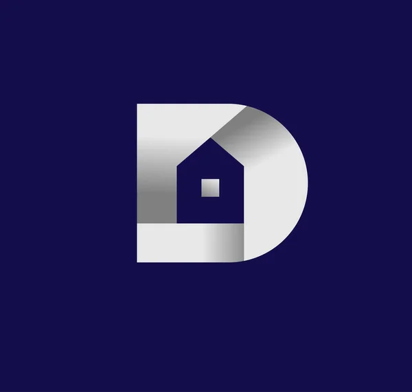 Lettre Initiale Créative Maison Logo Vectoriel Illustration Immobilier Logo Vectoriel — Image vectorielle
