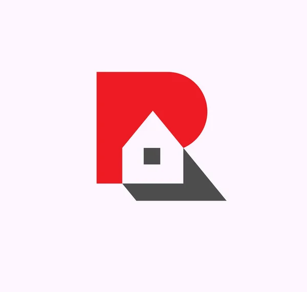 Carta Inicial Criativa Casa Logotipo Vetor Ilustração Real Estate Logo — Vetor de Stock