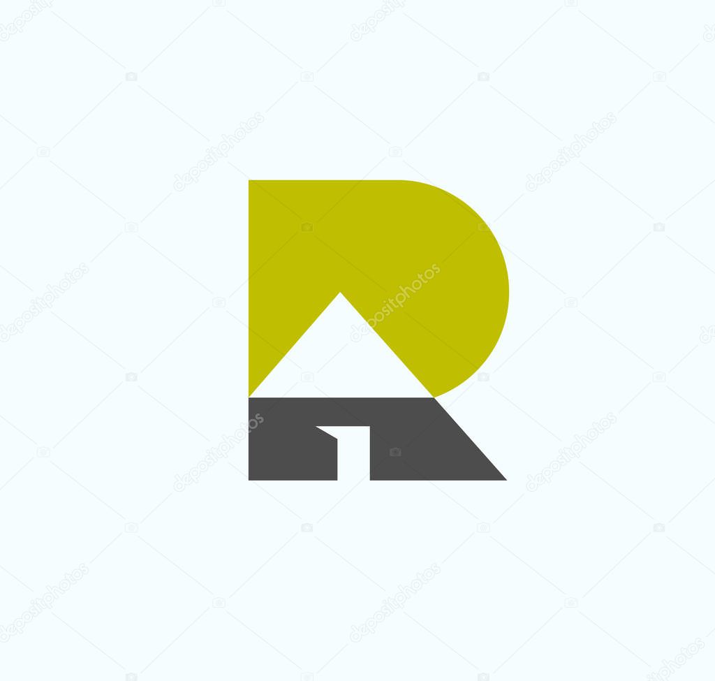 Creative initial letter r house logo vector illustration, Real Estate Logo Vector