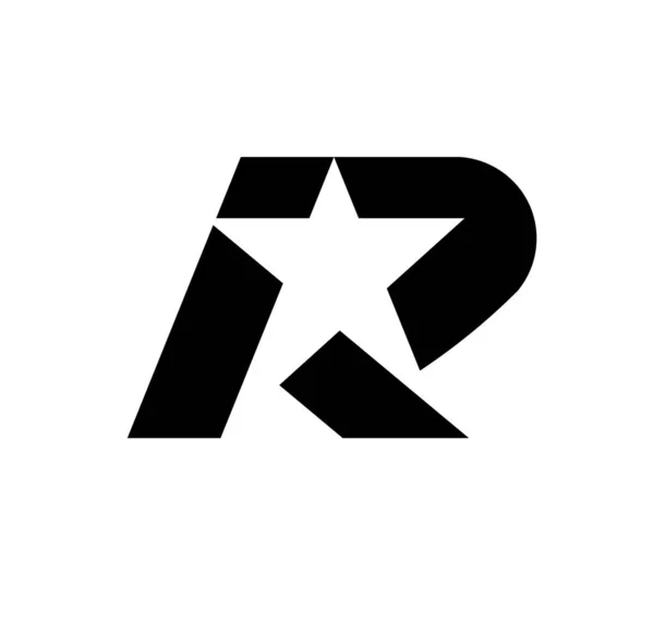 Semplice Lettera Iniziale Stella Logo Vettore Concetto — Vettoriale Stock