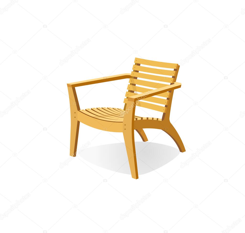 Armchairs with teak wood furniture vector,Teak Garden outdoor furniture, 
