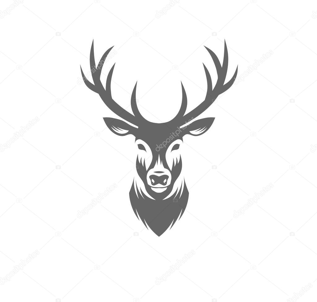 Deer head design vector illustration, Creative Deer head logo design concept template