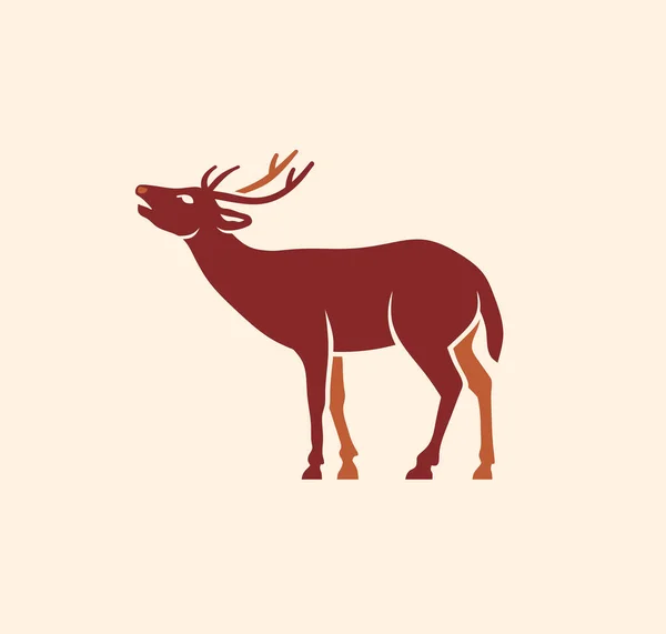 鹿のシルエットベクトルイラスト — ストックベクタ