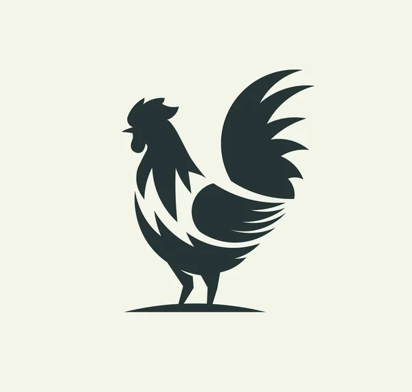 Einfache Hahn Oder Hahn Silhouette Logo Vektor Illustration Design — Stockvektor