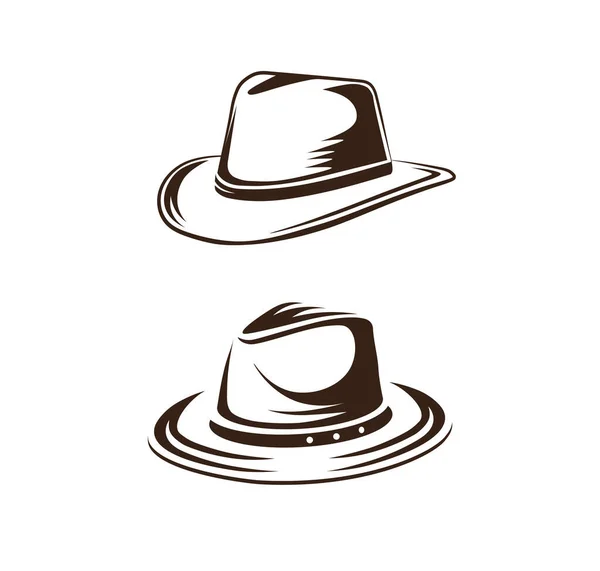 Cowboy Sombrero Bosquejo Vector Ilustración — Archivo Imágenes Vectoriales