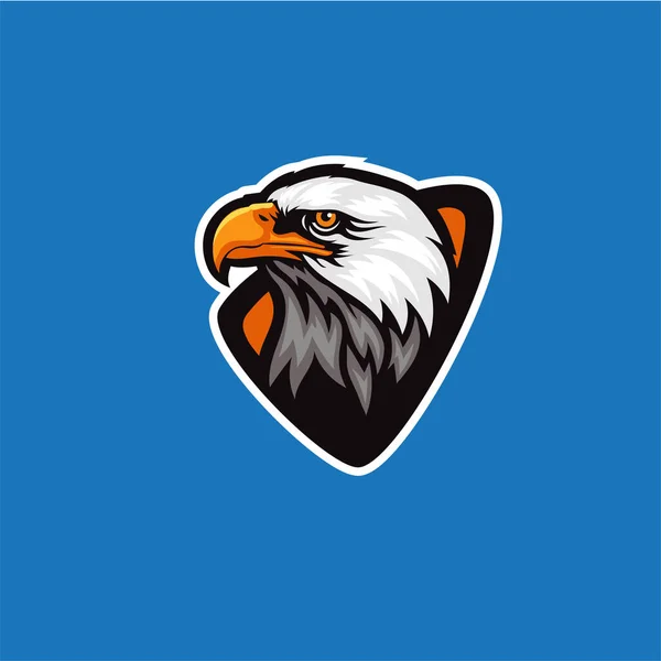 Eagle Shield Logo Vector Design Template Mascot Icon Illustration Sport — Stock Vector