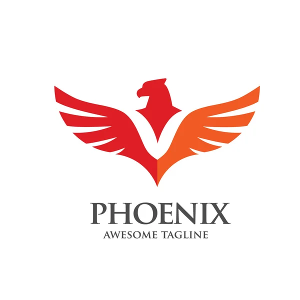 Phoenix conceito de logotipo — Vetor de Stock