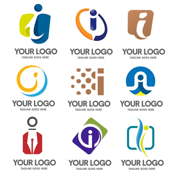 Letter i logo company — Stock Vector