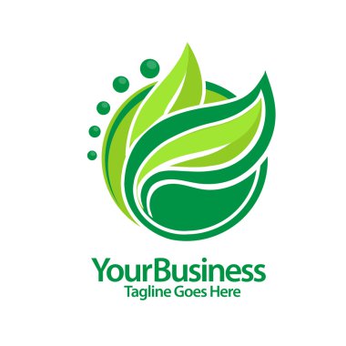yeşil yaprak logo vektörü