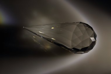 Doğal topaz yönlü briolette formu.