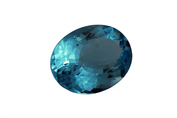 Naturalny niebieski topaz. — Zdjęcie stockowe