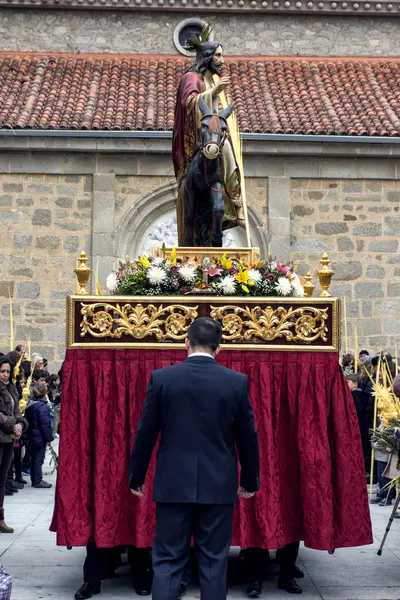 Domingo Ramos Imagem Antes Época Penitência Semana Santa Irmandade Borriquita — Fotografia de Stock