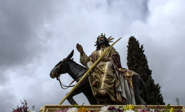 Palmzondag Beeld Voor Het Seizoen Van Boetedoening Heilige Week Broederschap — Stockfoto