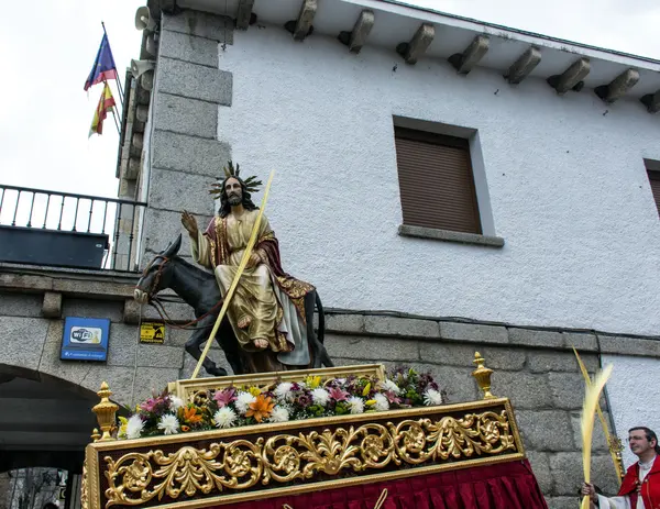 Domingo Ramos Imagem Antes Época Penitência Semana Santa Irmandade Borriquita — Fotografia de Stock