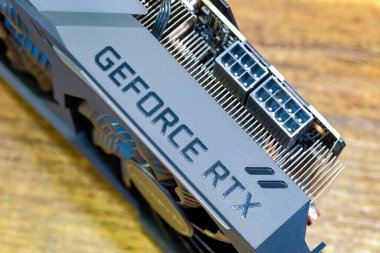 Bangkok-Tayland SEP 24 2018: Gigabyte GeForce RTX 2080 Gaming OC, Nvidia 'nın yeni bir grafik kartı, bilgisayar bilgisayarı için kullan