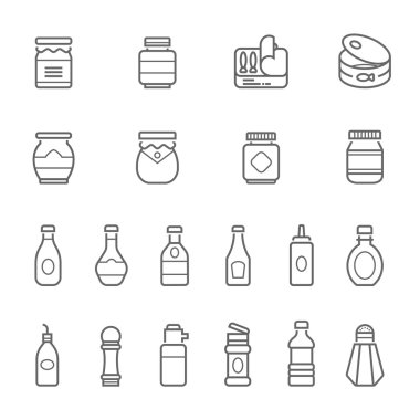 Satırları Icon set - ketçap