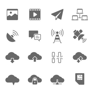 Icon set - ağ iletişimi