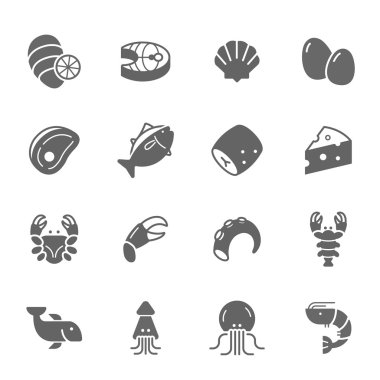 Icon set - çiğ gıda malzemesi