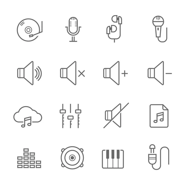 Satırları Icon set - ses