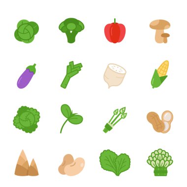 Renk Icon set - sebze