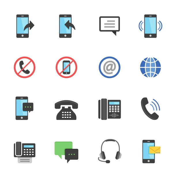 Conjunto de ícones de cor - comunicação —  Vetores de Stock