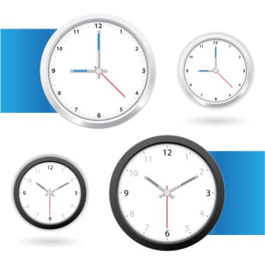 Siyah ve beyaz saat yüz vektör