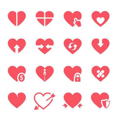 Vektör kalpler Icons set