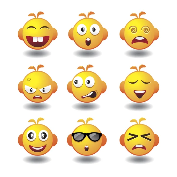 Emoticono amarillo — Archivo Imágenes Vectoriales