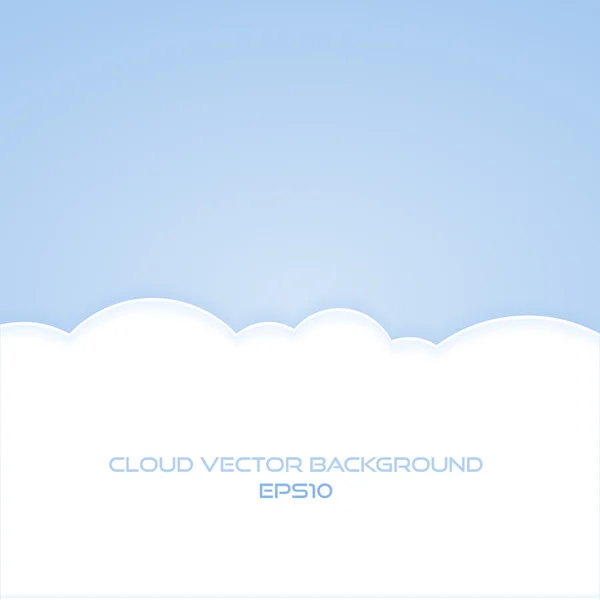 Vector brillante nube de fondo con ilustración de espacio de texto — Vector de stock